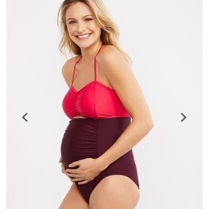 Motherhood Maternity Colorblock Swimsuit